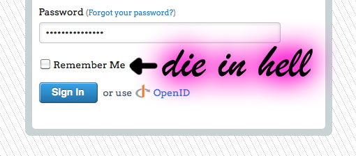 checkbox login openid