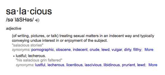 definition of salacious